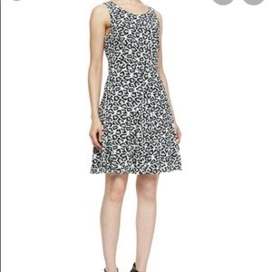 DVF leopard silk fit flare dress